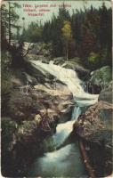 1916 Tátra, Magas-Tátra, Vysoké Tatry; Tarpatak alsó vízesés. Földes Samu kiadása / Kohlbachtal waterfall (fl)