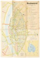 1965-1966 A Fővárosi Autóbuszüzem vonalhálózati térképe, szakadással + Budapest - A Duna és a Nagykö...