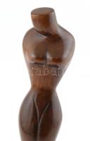 MT jelzéssel: Akt torzó, lakkozott fa, kis kopásnyomokkal, m: 39,5 cm