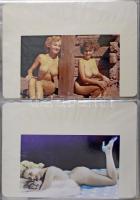 Kb. 90 db MODERN motívum képeslap albumban: erotikus meztelen Pin-up lányok / Cca. 90 modern motive ...