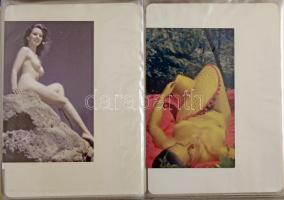 Kb. 90 db MODERN motívum képeslap albumban: erotikus meztelen Pin-up lányok / Cca. 90 modern motive ...