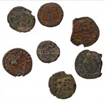 Római Birodalom 7db-os vegyes római rézpénz tétel a III-IV. századból T:3 
Roman Empire 7pcs of var...
