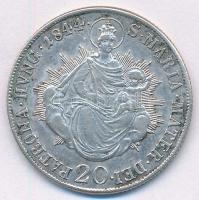 1844B 20kr Ag "V. Ferdinánd" T:2,2- Huszár: 2081., Unger III.: 1419