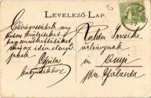 1907 Nagybáród, Borod; Jó szerencsét! Üdvözlet a nagybáródi kőszénbányából. Szén osztályozás, iparva...