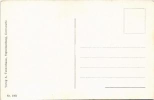 Zastavna, Zastawna; Totalansicht / general view with marching army, soldiers