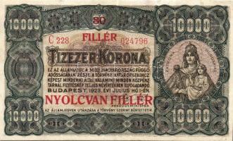 1923. 10.000K 80f fny-sal T:restaurált