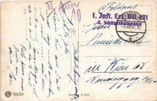 1940 Ich komm! / German train, locomotive. Foto Kühlewindt + "I. Inft. Ers. Btl. 131. 2. Schütz...