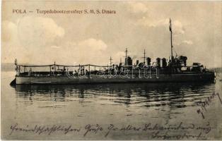 SMS Dinara az Osztrák-Magyar Haditengerészet Huszár osztályú rombolója / K.u.K. Kriegsmarine Zerstörer / WWI SMS Dinara Austro-Hungarian Navy Huszár-class destroyer