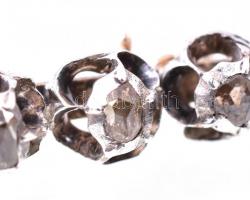 Arany(Au) 14K melltű, ezüst (Ag) foglalatú 10 db gyémánt kővel, jelzés nélkül, bruttó: 9,78 g