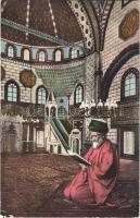 Betender Türke i. d. Moschee / Turkish folklore, praying in the mosque (Rb)