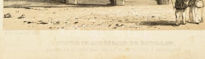 1848 Statue de Godefroid litográfia, 19x30 cm