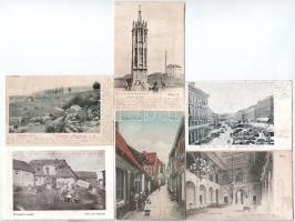 6 db RÉGI külföldi város képeslap / 6 pre-1945 European town-view postcards