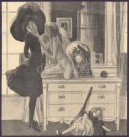 Franz von Bayros (1866-1924): 'C'est le bonhomme de Tante Fifine, vous en serez toute cont...