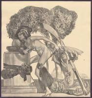 Franz von Bayros (1866-1924): 'Le fille du bourreau Chinois', erotikus heliogravűr, papír ...