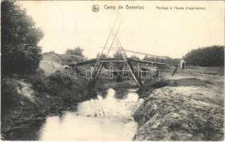 1915 Camp de Beverloo. Pontage a lecole dapplication / WWI Belgian military camp (EK)
