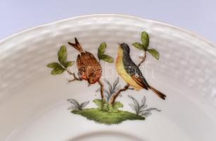 Herendi Rotschild mintás leveses csésze alátéttel. Kézzel festett, jelzett, hibátlan. Csésze d: 13,8...