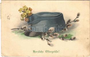 1916 Herzliche Ostergrüße! / WWI Austro-Hungarian K.u.K. military art postcard with Easter greeting. M. Munk Wien Nr. 972. (EK)