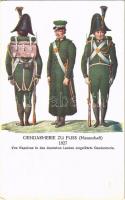 Gendarmerie zu Fuss (Mannschaft) 1827. Von Napoleon in den deutschen Landen eingeführte Gendarmerie. 75 Jahre Österreichische Gendarmerie 1849-1924. / 75 years of the Austrian Gendarmerie art postcard (EK)
