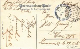 1916 SMS Panther az Osztrák-Magyar Haditengerészet torpedócirkálója este / K.u.K. Kriegsmarine / WWI...