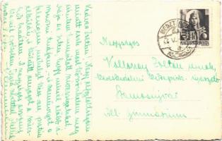 1944 Beszterce, Bistritz, Bistrita; Horthy Miklós tér, Városháza, Dermata, Vass Lajos, Kaufmann Benő...