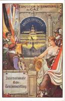 1926 Exposition Internationale du Gaz Anvers / Internationale Gas-Tentoonstelling Antwerpen / International Gas Exhibition Antwerpen, advertising art postcard (non PC) (EK)