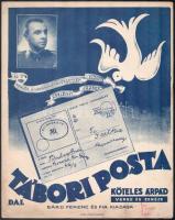 cca 1914-1930 3 db régi kotta: I. és II. világháborús katonai nóták (Szervusztok leányok, Tábori pos...