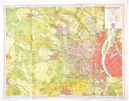 cca 1946 Budai hegyek kiránduló térképe jó állapotban, hajtva. Honvéd térképészeti Intézet. 64x82 cm