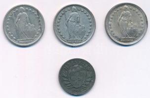 Svájc 1903-1945. 1Fr Ag (3xklf) + 1943. 2r Zn T:2,2-
Switzerland 1903-1945. 1 Franc Ag (3xdiff) + 1...