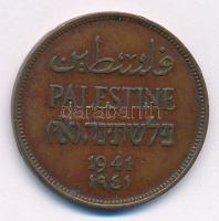 Palesztina 1941. 2m Br T:2- kis ph., kis patina Palestine 1941. 2 Mils Br C:VF small edge error, small patina Krause KM#2