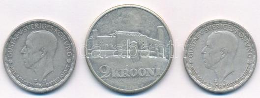 Vegyes: Észtország 1930. 2K Ag "Toompea erőd Tallinnban" + Svédország 1942-1943. 1K Ag &qu...