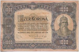 1920. 10K + 100K + 1000K Orell Füssli Zürich T:III foltok, pirosas elszíneződés