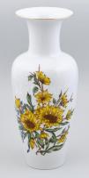 Zsolnay porcelán napforgó mintás váza. Matricás, jelzett, hibátlan. 34 cm