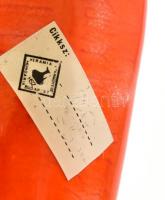 Iparművész retro "art deco" kutya formájú gyertyatartó. Mázas kerámia. Kis kopásokkal. 18x...