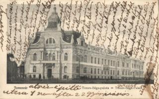 1906 Temesvár, Timisoara; Temes-Béga palota / Timis-Bega river regulation palace (fl)