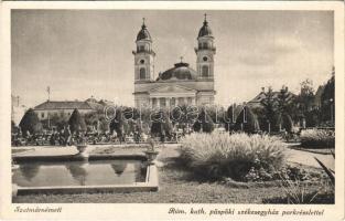 Szatmárnémeti, Satu Mare; Római katolikus püspöki székesegyház, park / cathedral, park (Rb)