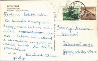 Budapest II. Ságvári-liget Úttörő Gyermekvasút vasútállomás (Szépjuhászné). Képzőművészeti Alap Kiad...