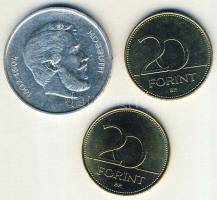 1947. 5Ft Ag "Kossuth" (1x) + 2003. 20Ft "Deák" (2x) T:2,2/3