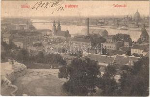 1909 Budapest I. Víziváros, Szilágyi Dezső téri református templom, Blum-féle részvénytársaság gőzmalom
