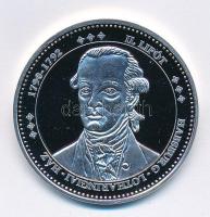 DN Magyarország Keresztény Királyai / II. Lipót 1790-1792 Ag emlékérem (20g/0.333/38,36mm) T:PP kis patina