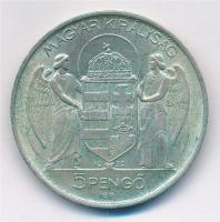 1939. 5P Ag "Horthy balra" T:1-,2 patina 
Adamo P8.2