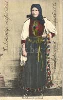 1912 Bánffyhunyad, Huedin; népviselet, erdélyi folklór. Ábrahám M. kiadása / Transylvanian folklore, traditional costume (EK)