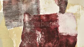 Dús László (1941-): Kitörés (cím nélkül). Szitanyomat, papír, jelzett, számozott: HC II/II. 64×89 cm