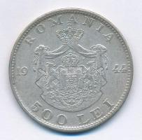 Románia 1944. 500L Ag "I. Mihály" T:2- 
Romania 1944. 500 Lei Ag "Mihai I" C:VF...