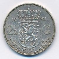 Hollandia 1961. 2 1/2G Ag "Julianna" T:2 ph.
Netherlands 1961. 2 1/2 Gulden Ag "Juli...