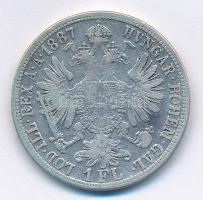 Ausztria 1887. 1Fl Ag "Ferenc József" T:3 kis patina 
Austria 1887. 1 Florin Ag "Fra...