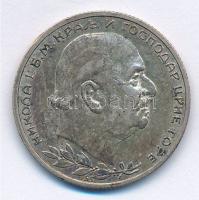 Montenegró 1914. 1P Ag "I. Miklós" T:2,2- patina Montenegro 1914. 1 Perper Ag "Nicholas I" C:XF,VF patina Krause KM#14