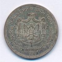 Montenegró 1914. 1P Ag "I. Miklós" T:2,2- patina
Montenegro 1914. 1 Perper Ag "Nicho...