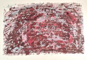 Kovács Péter Balázs (1955-): Trip, 1994. Szitanyomat, papír, jelzett, HC III/III számozással. Lapméret: 68×100 cm