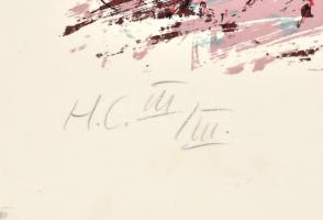 Kovács Péter Balázs (1955-): Trip, 1994. Szitanyomat, papír, jelzett, HC III/III számozással. Lapmér...