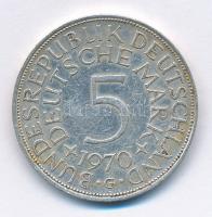 NSZK 1970G 5M Ag T:2 patina FRG 1970G 5 Mark Ag C:XF patina Krause KM#112.1